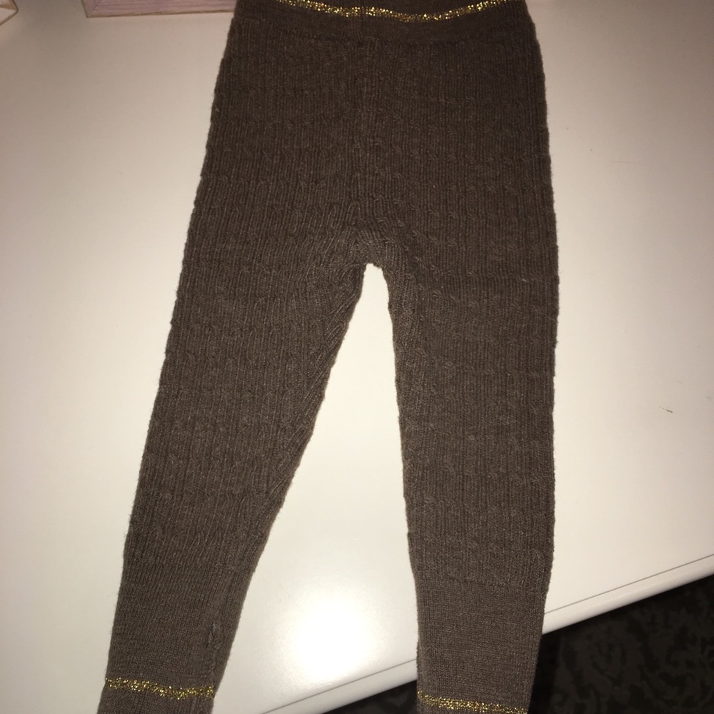 Zara mini brown leggings with sweater design